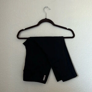 ZELLA black crop leggings with sheer panel